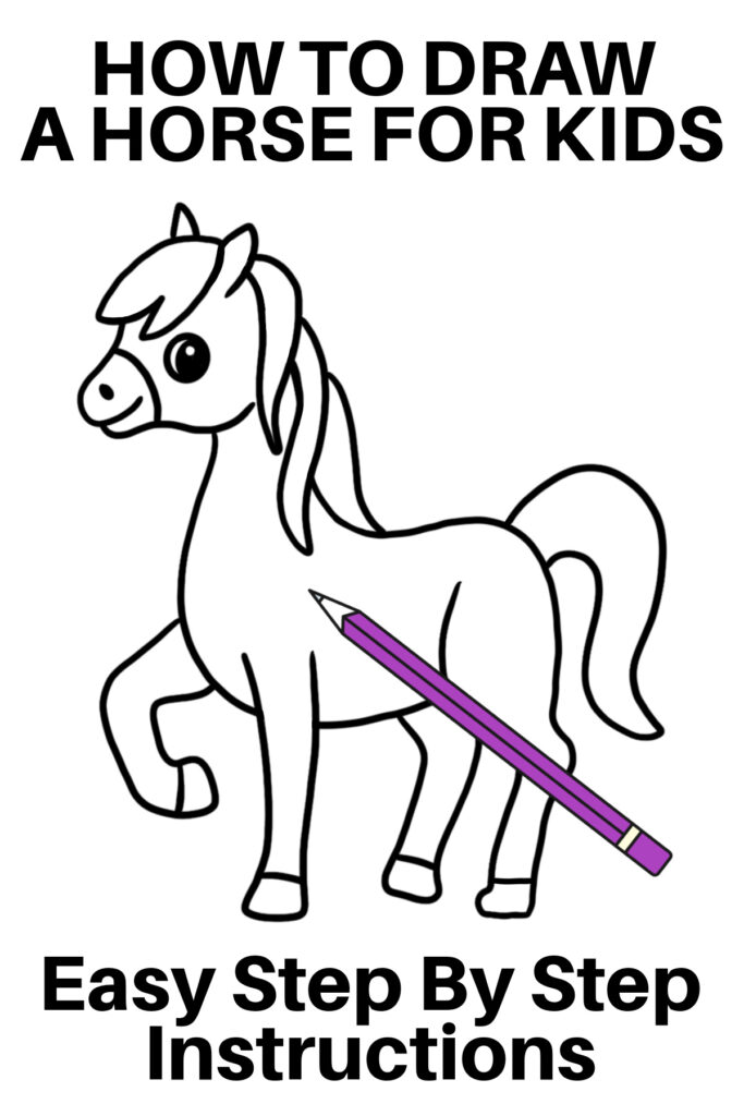 How to draw a horse Easy Step by Step Tutorial