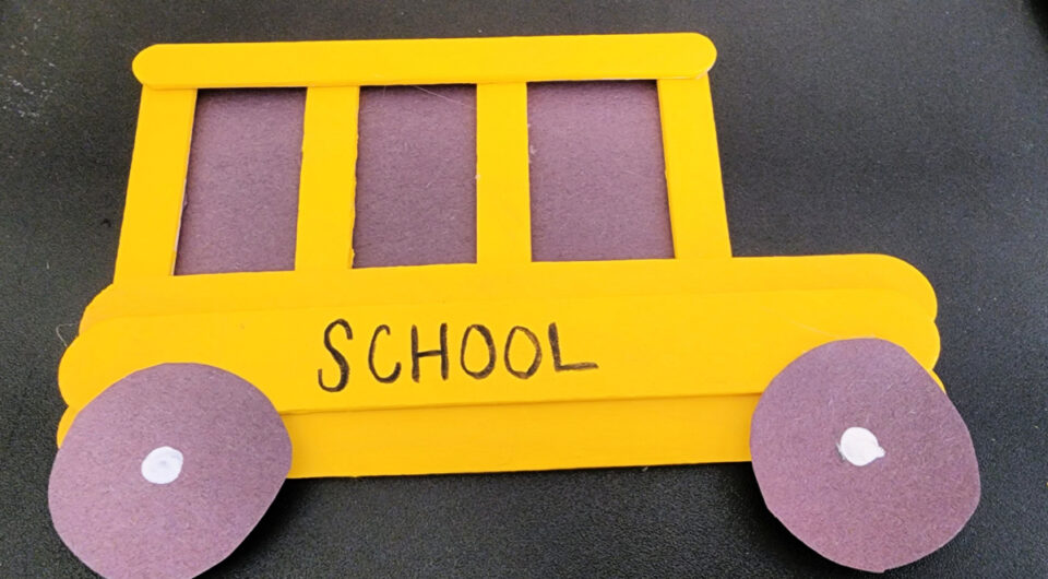 Popsicle Stick School Bus Craft for Kids | Today's Creative