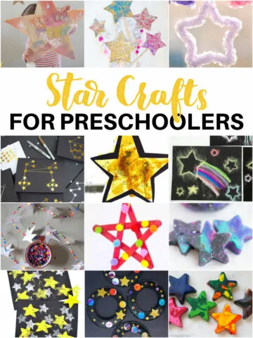 Collage of Star Crafts for Kids to Make