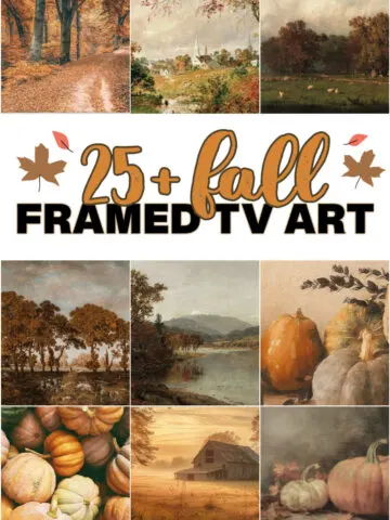 Collage of Fall Framed TV Art