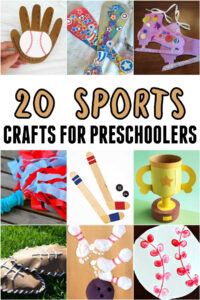 Collage of Sports Crafts for Preschoolers