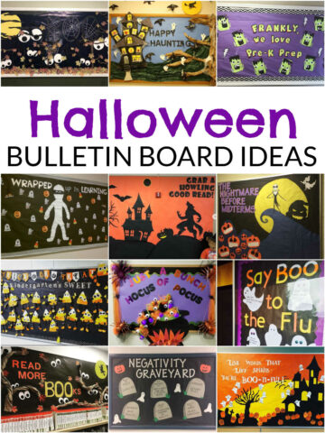 Collage of Halloween Bulletin Board Ideas