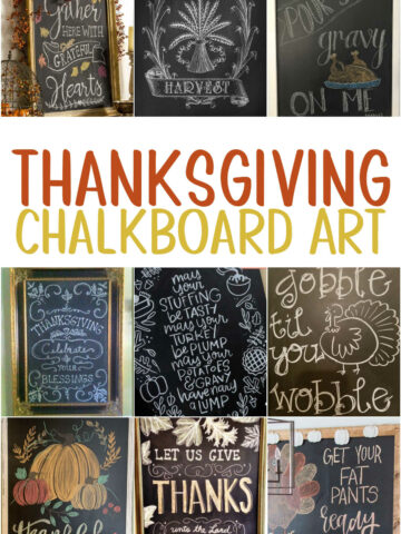 Collage of Thanksgiving Chalkboard Art Ideas