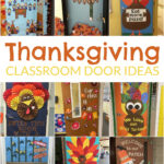 Collage of Thanksgiving Classroom Door Ideas