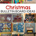 collage of Christmas bulletin board ideas