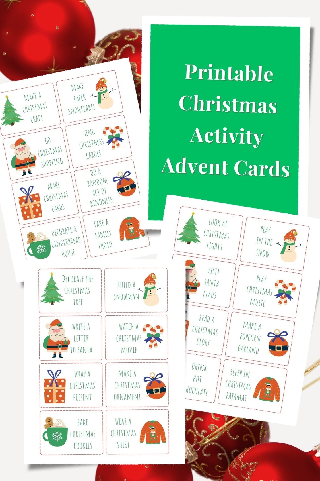 Printable Christmas Advent Activity Cards | Today's Creative Ideas