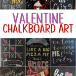 Collage of Valentines Chalkboard Art Ideas