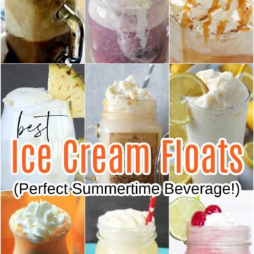 Collage of Ice Cream Floats